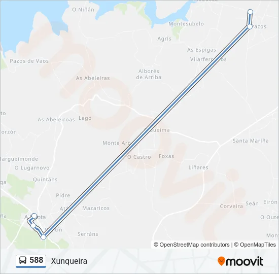 588 Bus Line Map