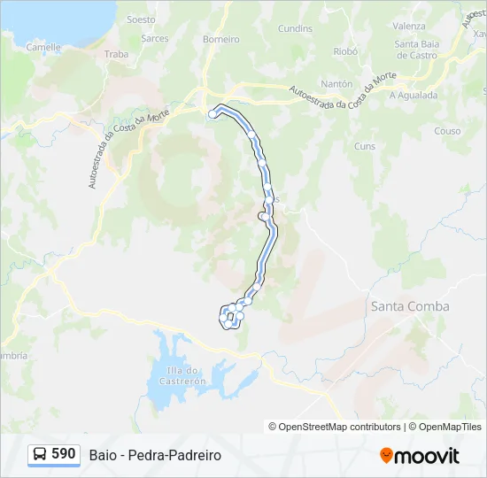 590 Bus Line Map