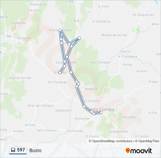 597 Bus Line Map