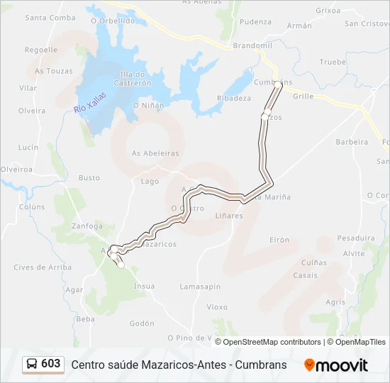 603 Bus Line Map