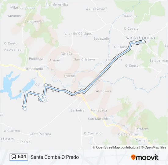 604 Bus Line Map