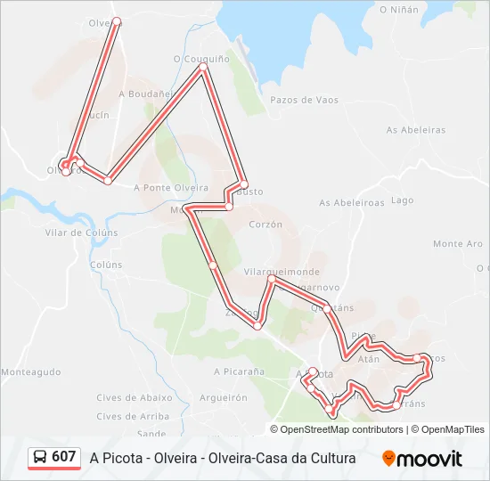 607 Bus Line Map