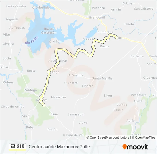 610 Bus Line Map