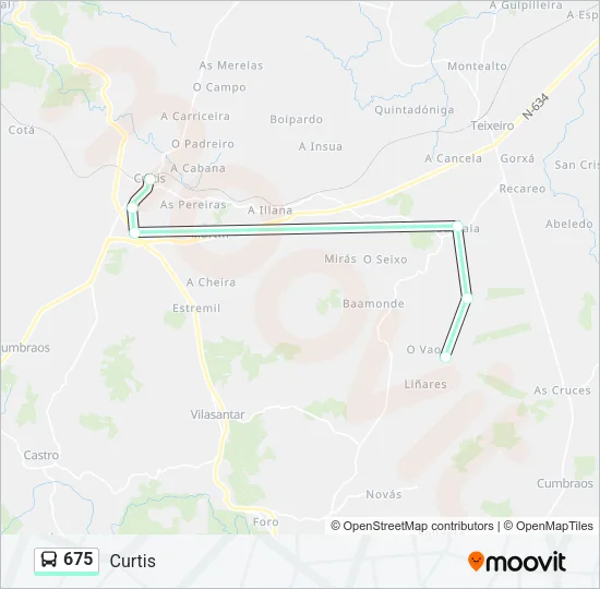 675 Bus Line Map