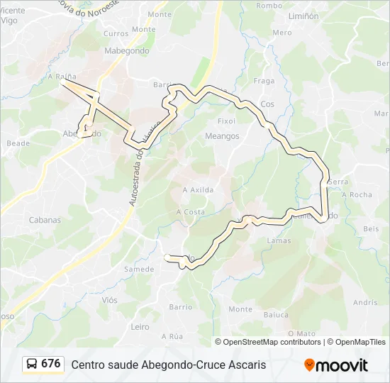 676 Bus Line Map