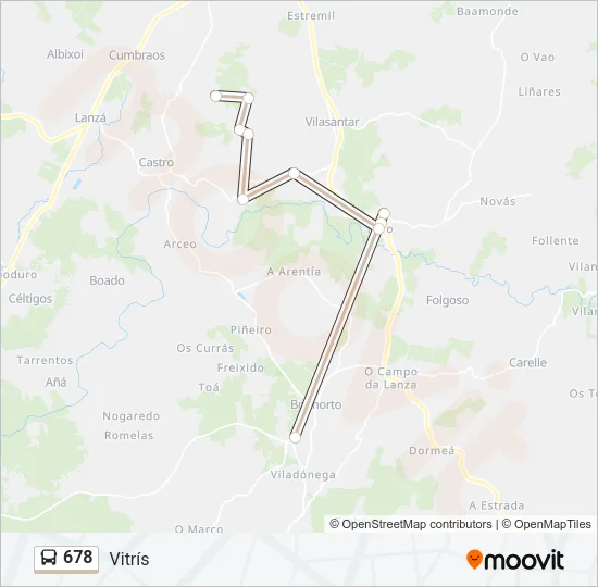 678 Bus Line Map