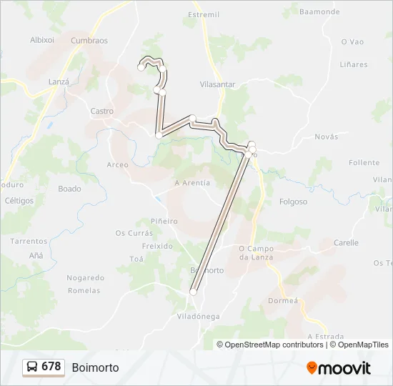 678 Bus Line Map