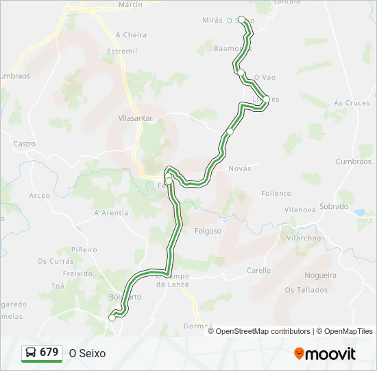 679 Bus Line Map