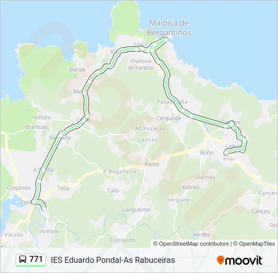 771 Bus Line Map