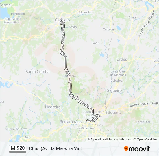 920 Bus Line Map