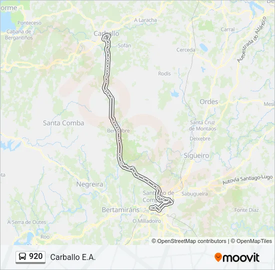 920 Bus Line Map