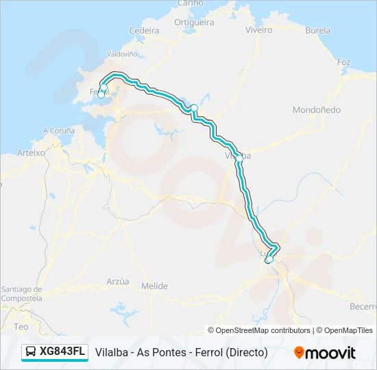 XG843FL Bus Line Map