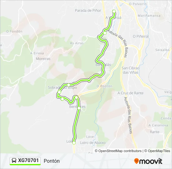 XG70701 Bus Line Map