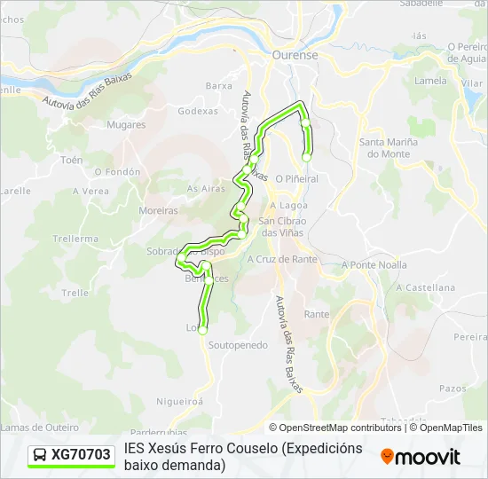 XG70703 Bus Line Map