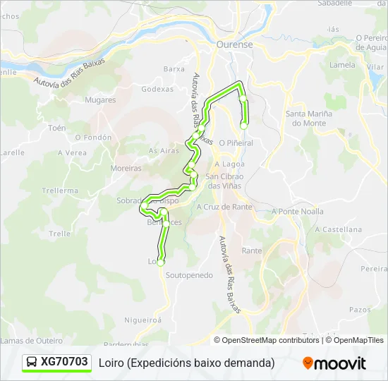 XG70703 Bus Line Map