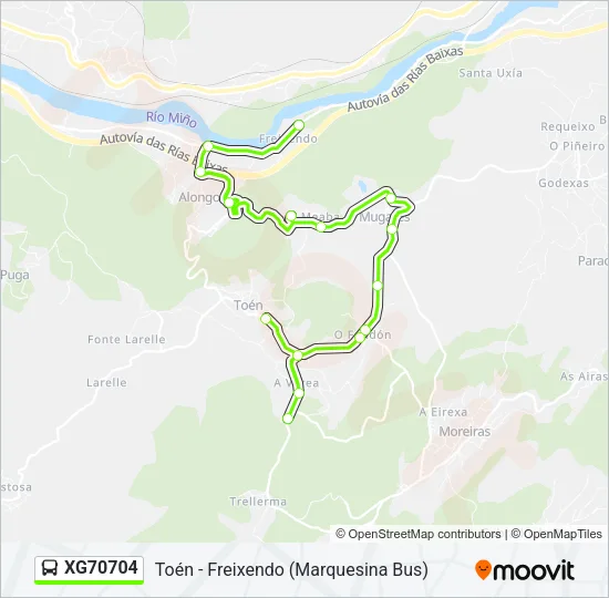 XG70704 Bus Line Map
