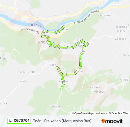 XG70704 Bus Line Map