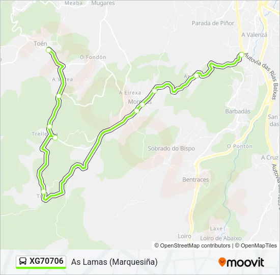 XG70706 Bus Line Map