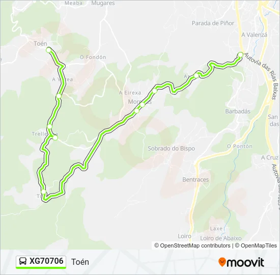 XG70706 Bus Line Map
