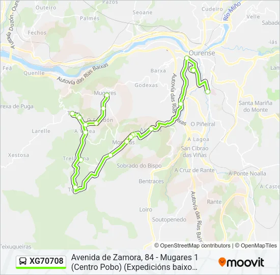 XG70708 Bus Line Map