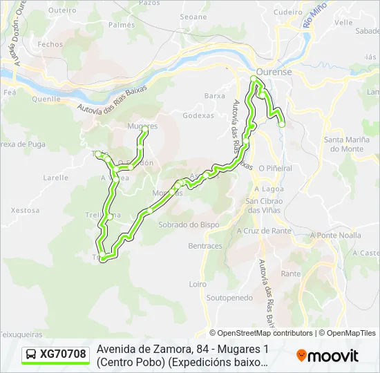 XG70708 Bus Line Map