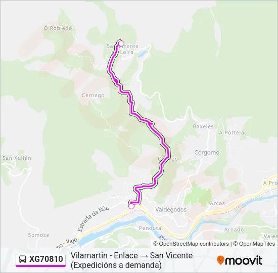 XG70810 bus Mapa de línia