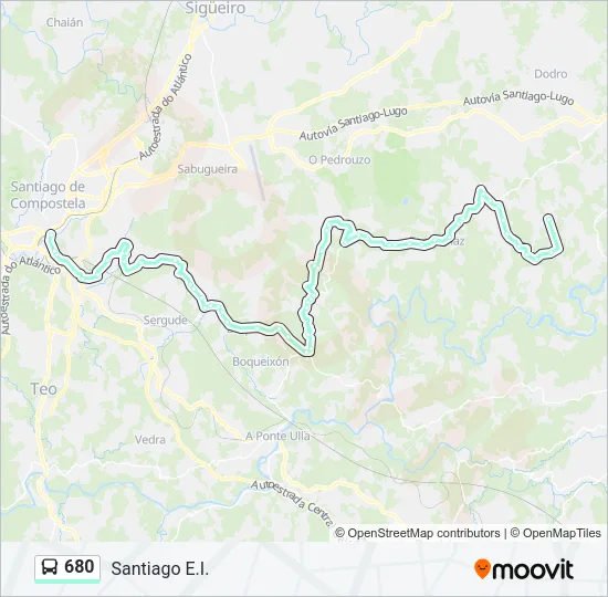 680 Bus Line Map