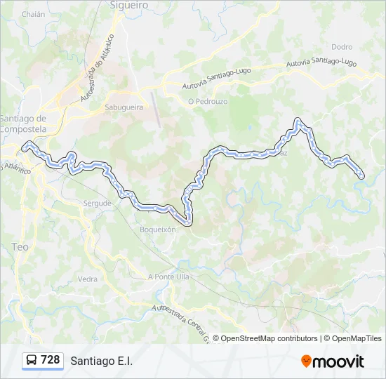 728 Bus Line Map