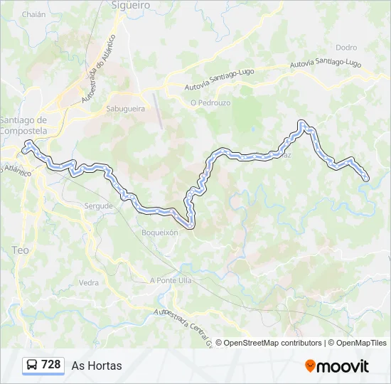 728 Bus Line Map
