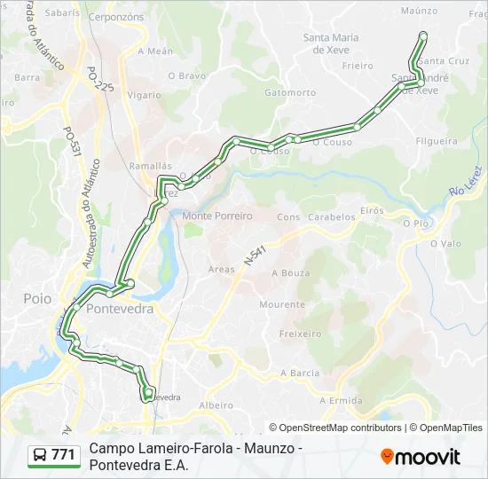 771 Bus Line Map
