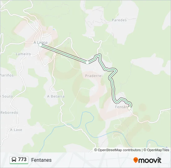 773 Bus Line Map