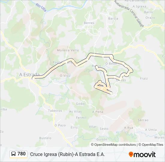 780 Bus Line Map