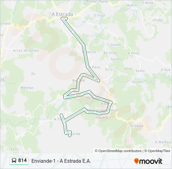 814 Bus Line Map