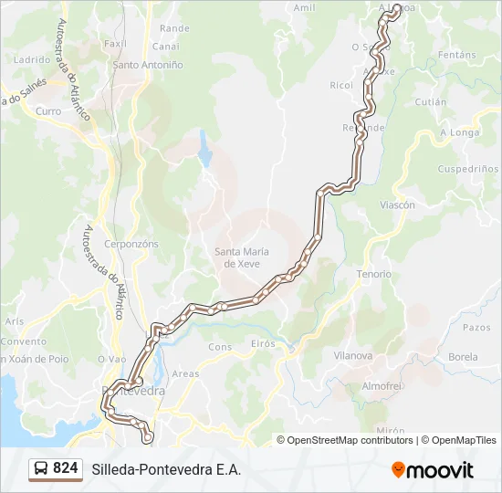 824 Bus Line Map