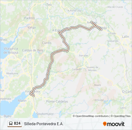 824 Bus Line Map