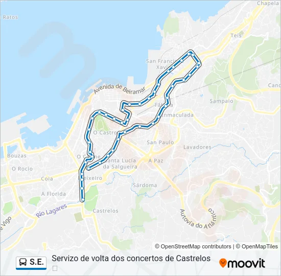 S.E. Bus Line Map