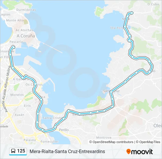 125 Bus Line Map