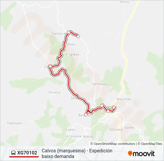 XG70102 Bus Line Map