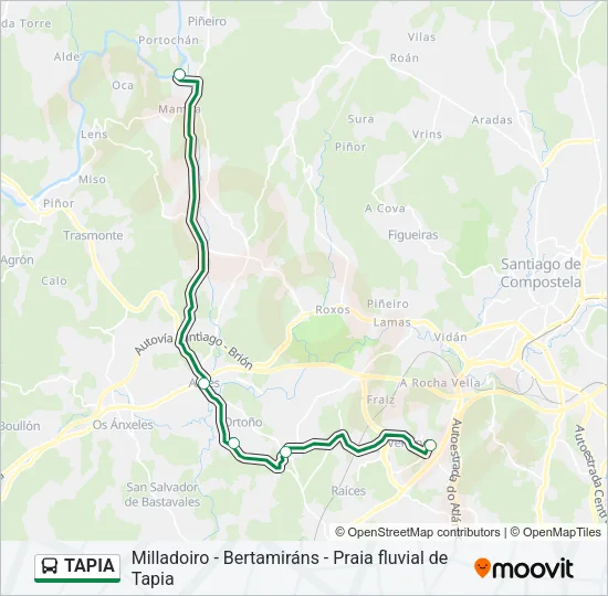 TAPIA Bus Line Map