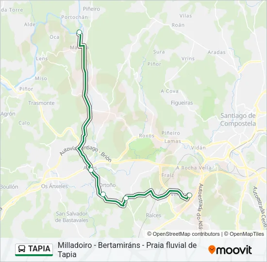 TAPIA Bus Line Map