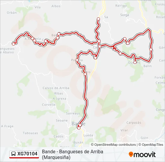 XG70104 Bus Line Map