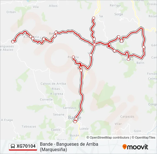 XG70104 Bus Line Map
