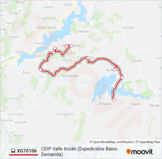 XG70106 Bus Line Map