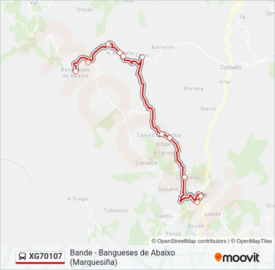 XG70107 Bus Line Map