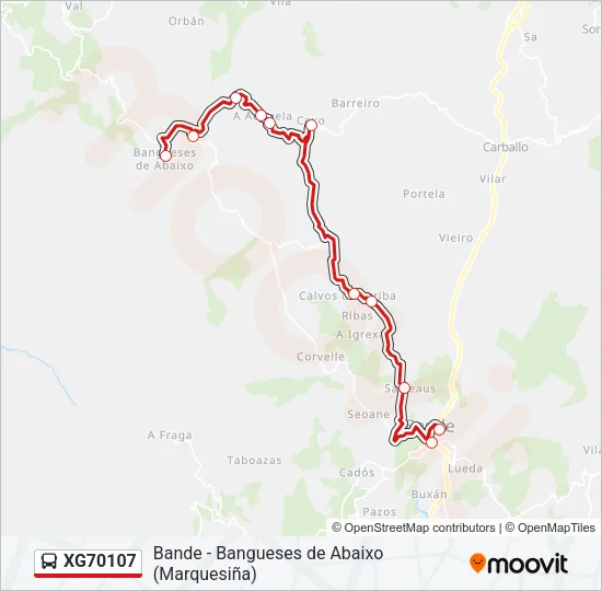 XG70107 Bus Line Map