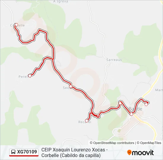 XG70109 Bus Line Map
