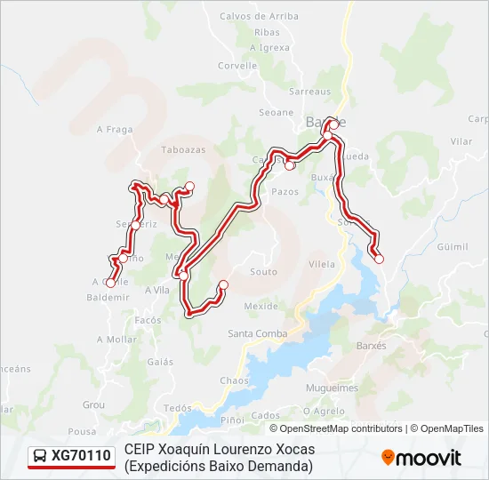 XG70110 Bus Line Map