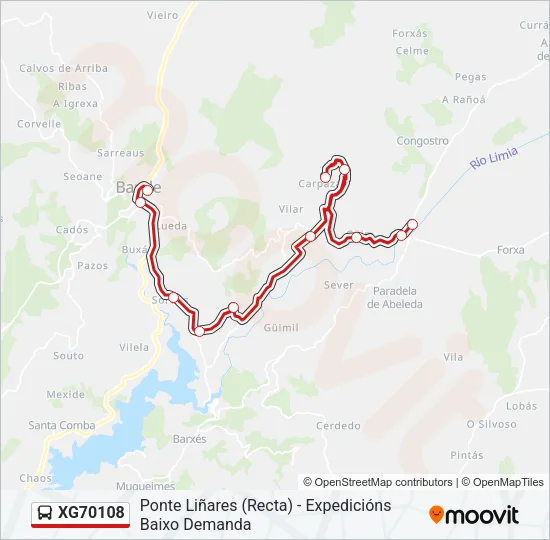 XG70108 Bus Line Map