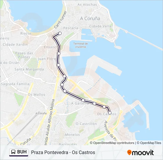 BUH Bus Line Map