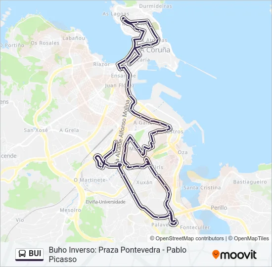 BUI Bus Line Map